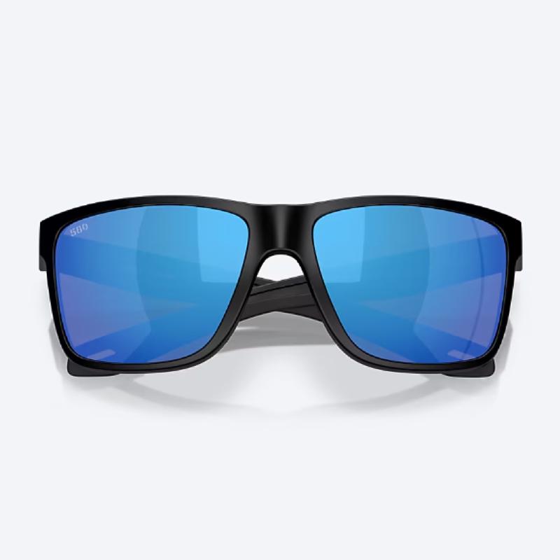 Costa Broadbill II Men's Matte Black Frame Blue Mirror Lens Polarized Sunglasses