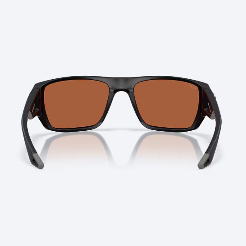 Costa Finlet Men's Matte Black Frame Green Mirror Lens Polarized Sunglasses