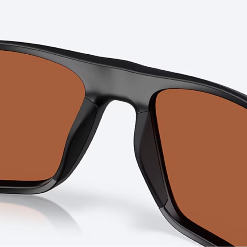 Costa Finlet Men's Matte Black Frame Green Mirror Lens Polarized Sunglasses