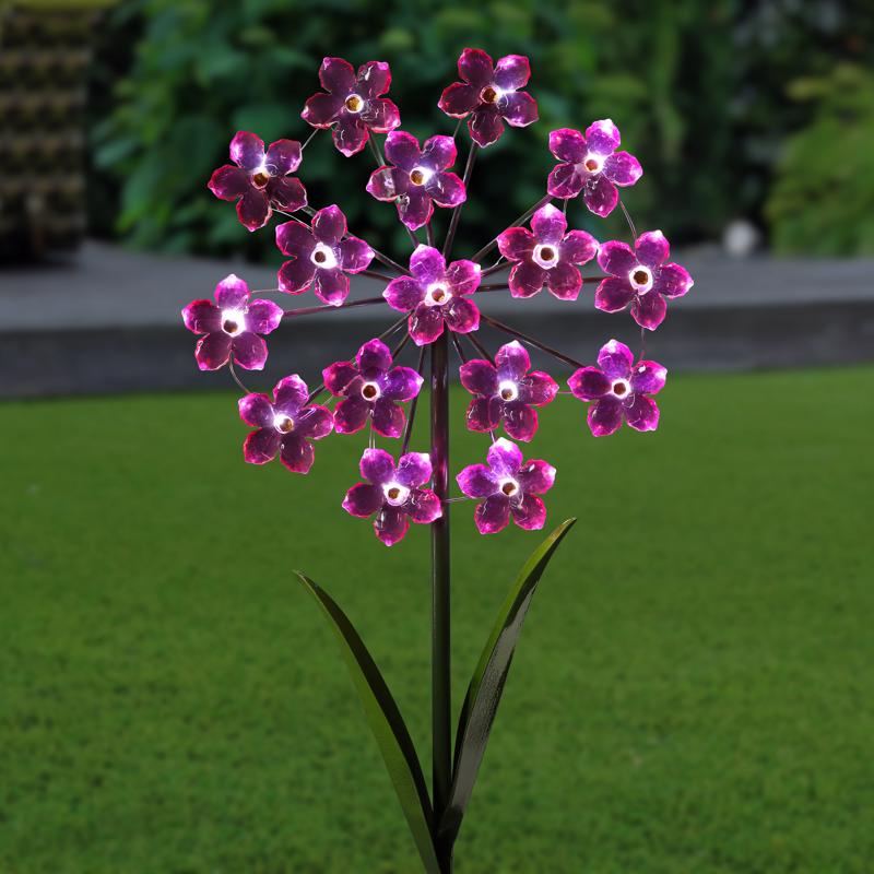 Exhart Pink Acrylic/Metal 31 in. H Flower Garden Yard Stake