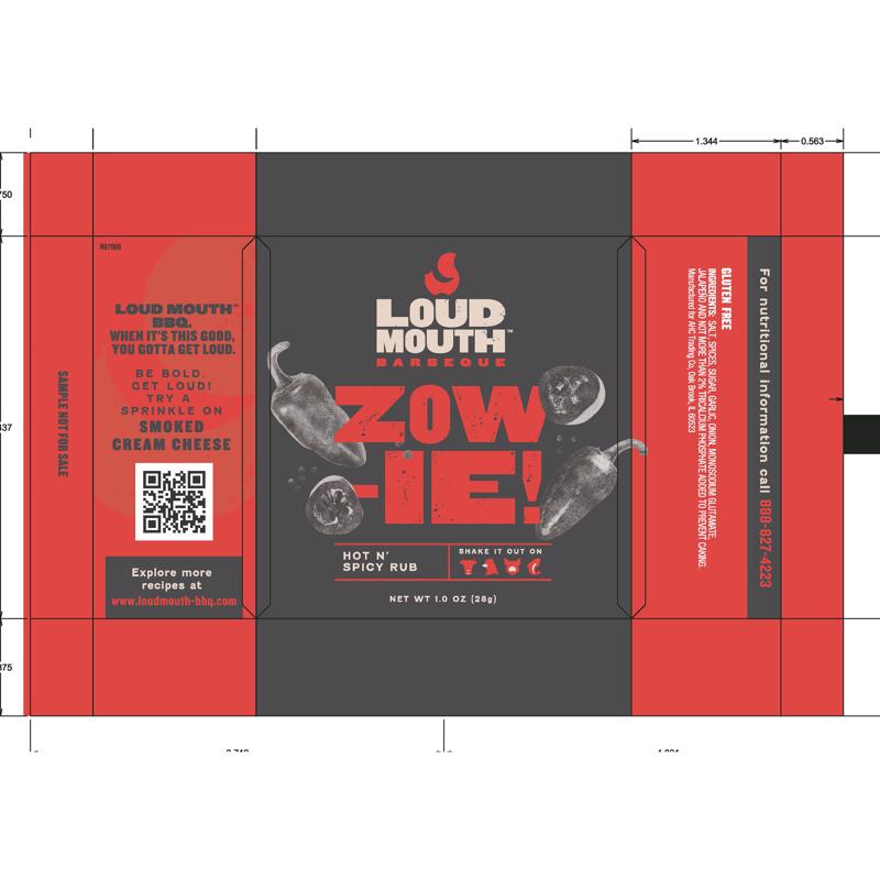 Loud Mouth Sample Pack ZOW-IE BBQ Seasoning 1 oz