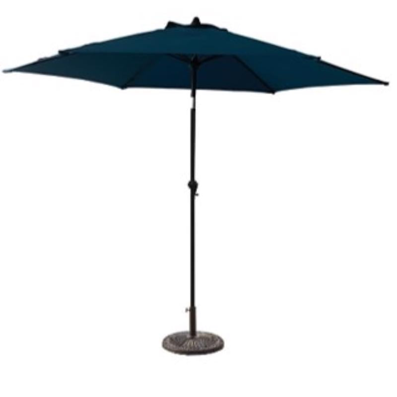 Living Accents 9 ft. Tiltable Green Market Umbrella