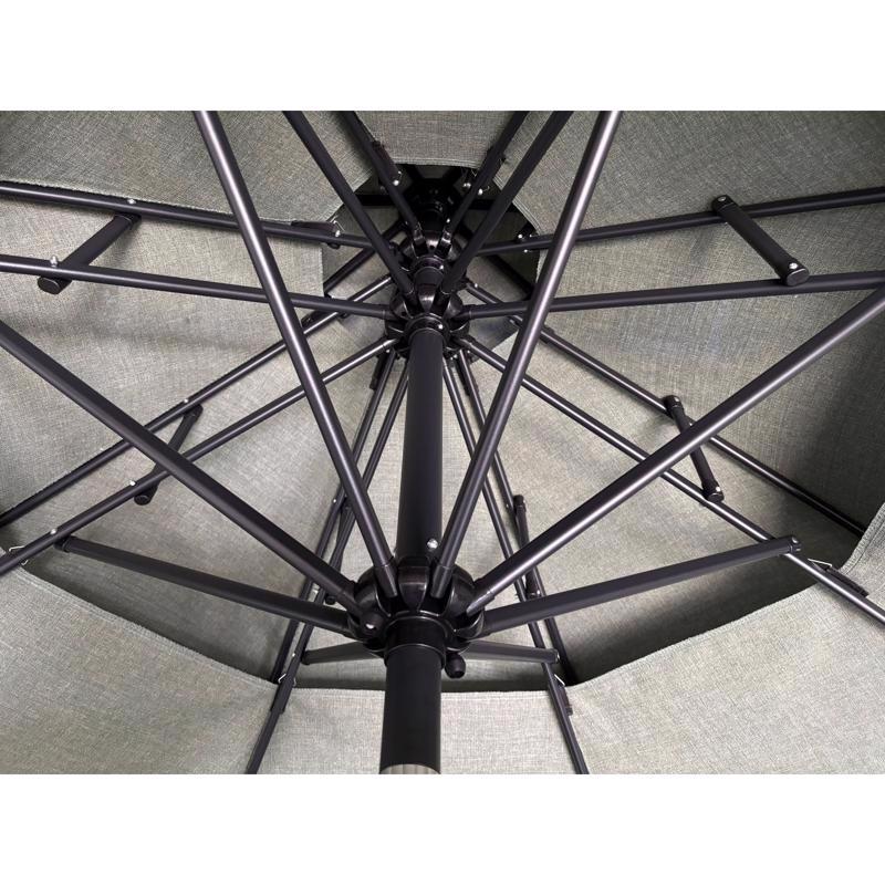 Living Accents Pagoda 9 ft. Tiltable Green Patio Umbrella