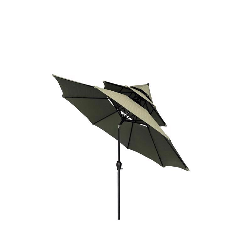 Living Accents Pagoda 9 ft. Tiltable Green Patio Umbrella