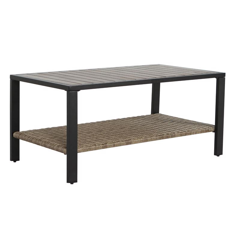 Living Accents Rhett 4 pc Black Steel Contemporary Patio Set Tan