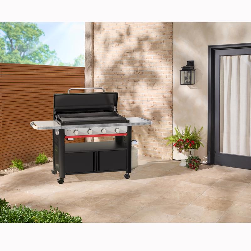 Weber Slate 36" w/Cabinet 4 Burner Liquid Propane Outdoor Griddle Black