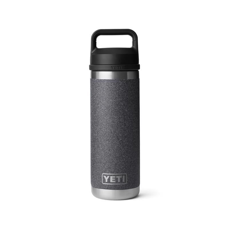 YETI Rambler 18 oz Black Stone BPA Free Bottle with Chug Cap