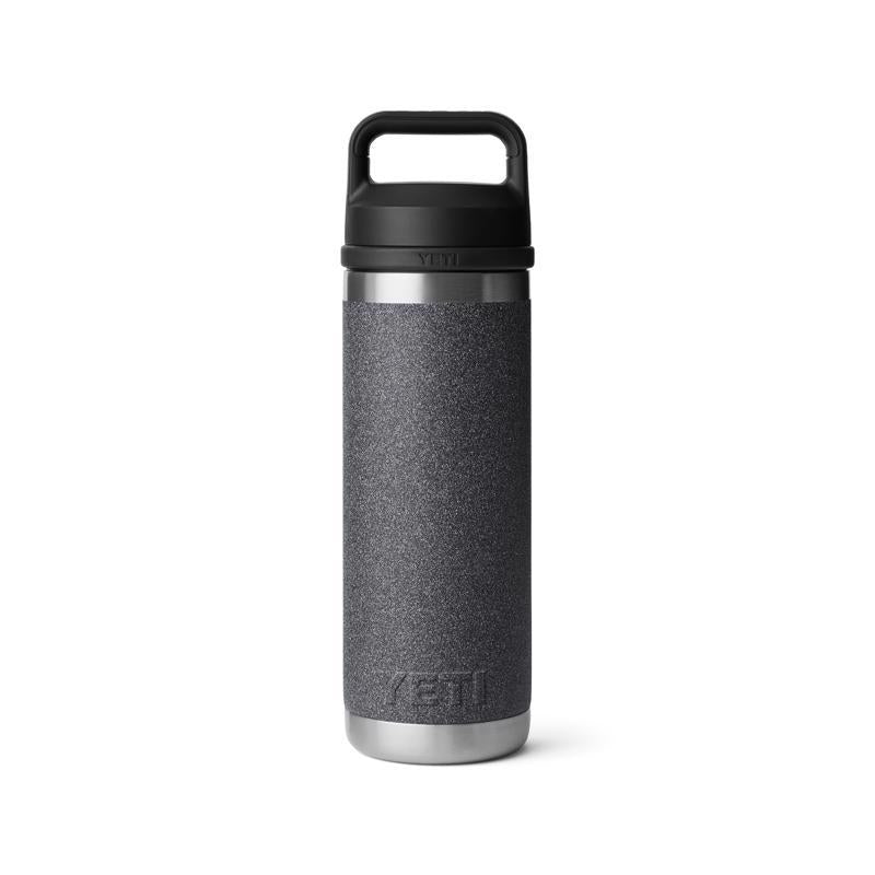 YETI Rambler 18 oz Black Stone BPA Free Bottle with Chug Cap
