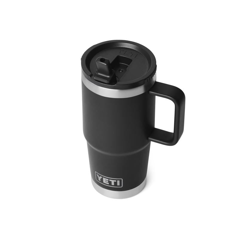 YETI Rambler 20 oz Black BPA Free Travel Straw Mug
