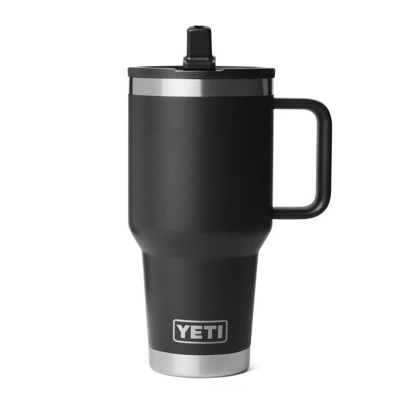 YETI Rambler 30 oz Black BPA Free Travel Straw Mug