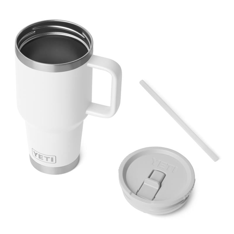 YETI Rambler 30 oz White BPA Free Travel Straw Mug