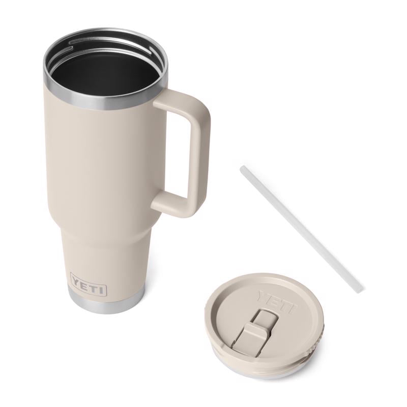 YETI Rambler 40 oz Cape Taupe BPA Free Travel Straw Mug