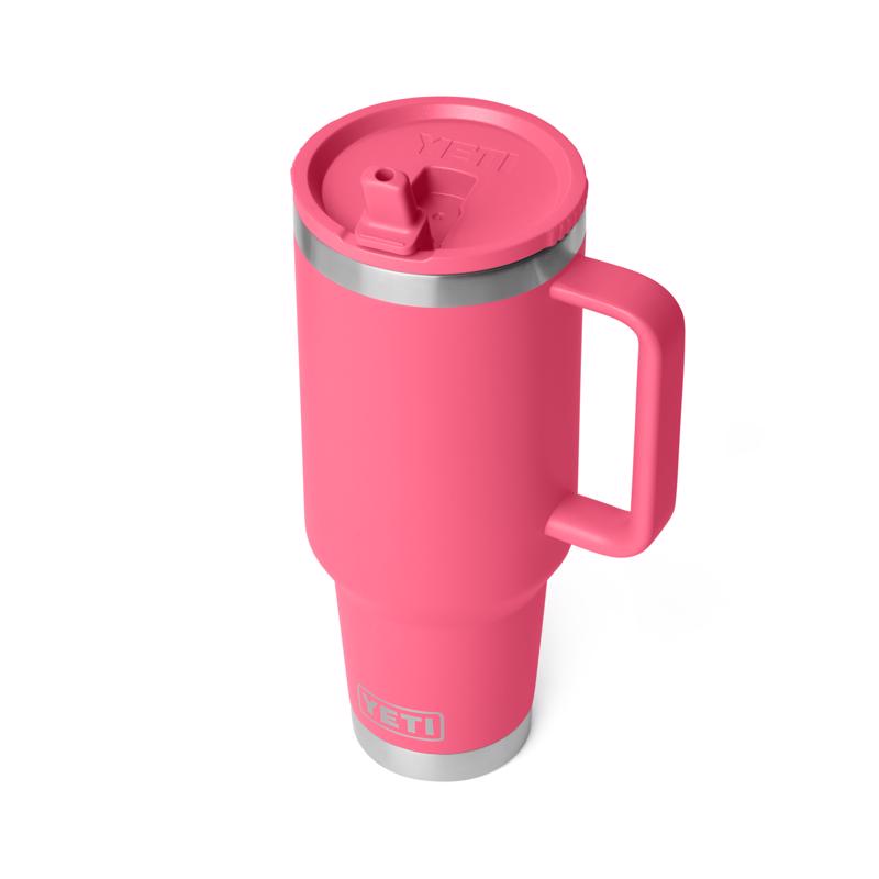 YETI Rambler 40 oz Tropical Pink BPA Free Travel Straw Mug
