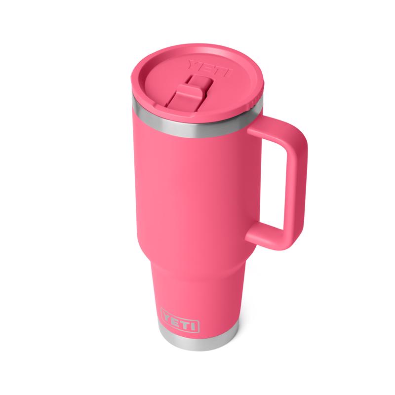 YETI Rambler 40 oz Tropical Pink BPA Free Travel Straw Mug