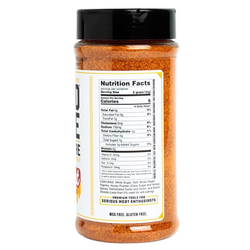 Hardcore Carnivore Sweet BBQ Bar-B-Q Rub/Seasoning 12.25 oz