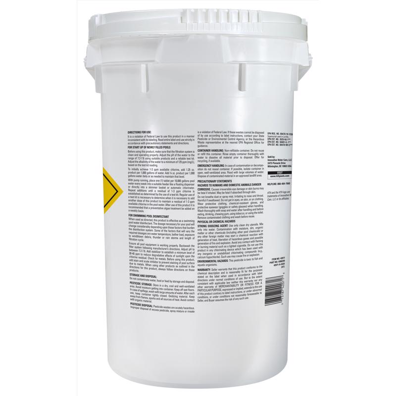 HTH Plus 3" Tablet Chlorinating Chemicals 50 lb. cap.
