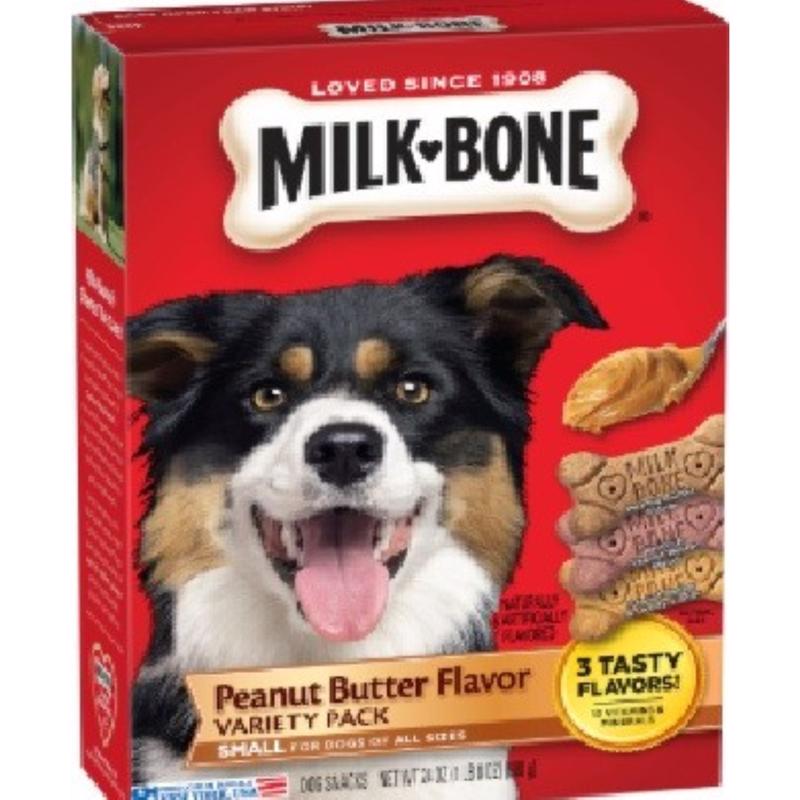 JM Smucker's MilkBone Peanut Butter Biscuit For Dogs 24 oz 15.88 in. 1 pk