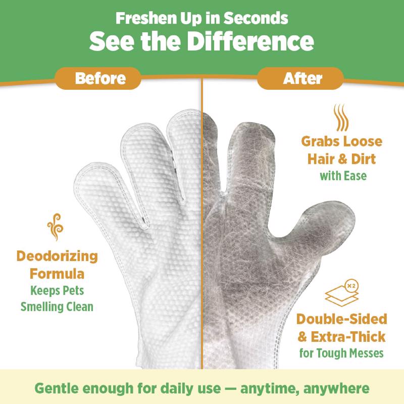 Wondurdog Wondurwipes White Unscented All Pets Glove Wipes 1.5 oz 1 pk