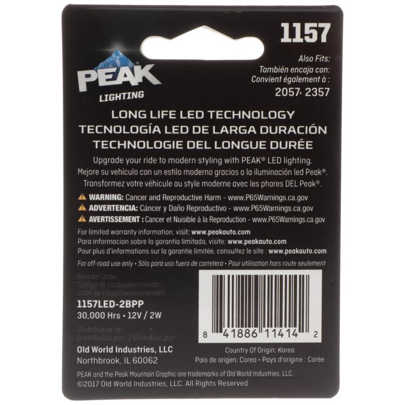Peak LED Forward Lighting Miniature Automotive Bulb 1157