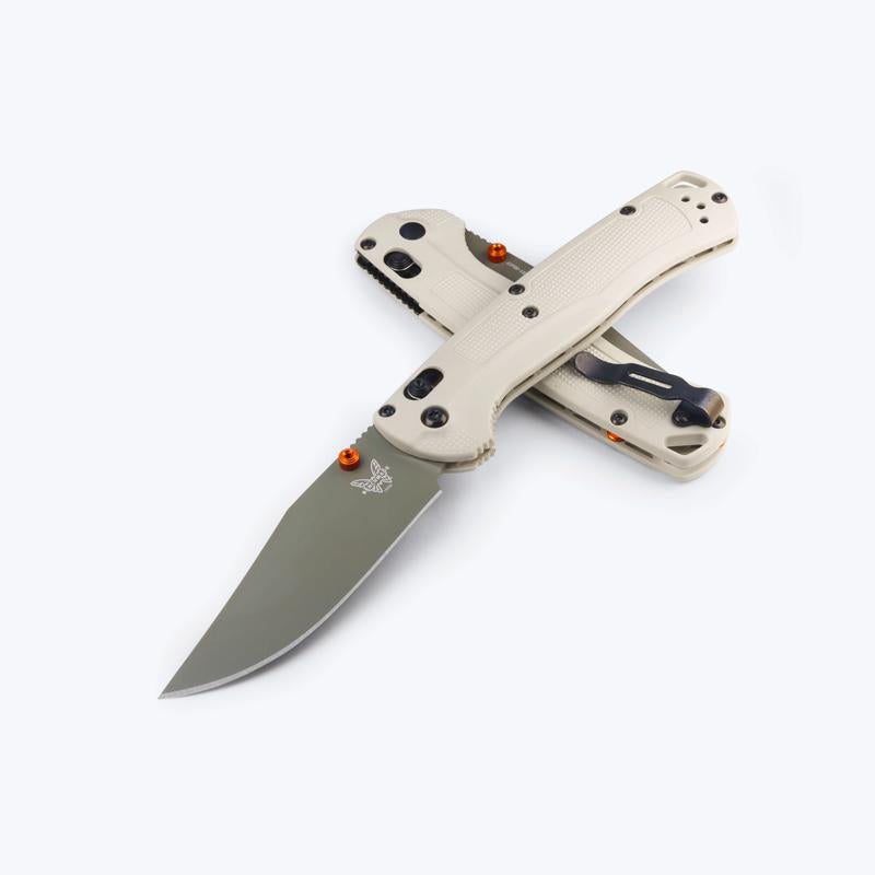 Benchmade Tan Elmax Stainless Powder Steel > 6 in. Folding Knife