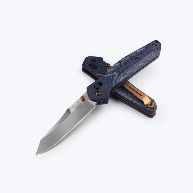Benchmade Blue Denim M390 Stainless Steel > 6 in. Folding Knife
