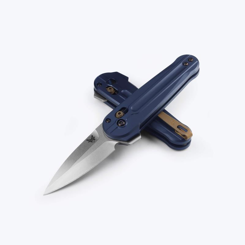 Benchmade Crater Blue M390 Stainless Steel > 6 in. Folding Knife