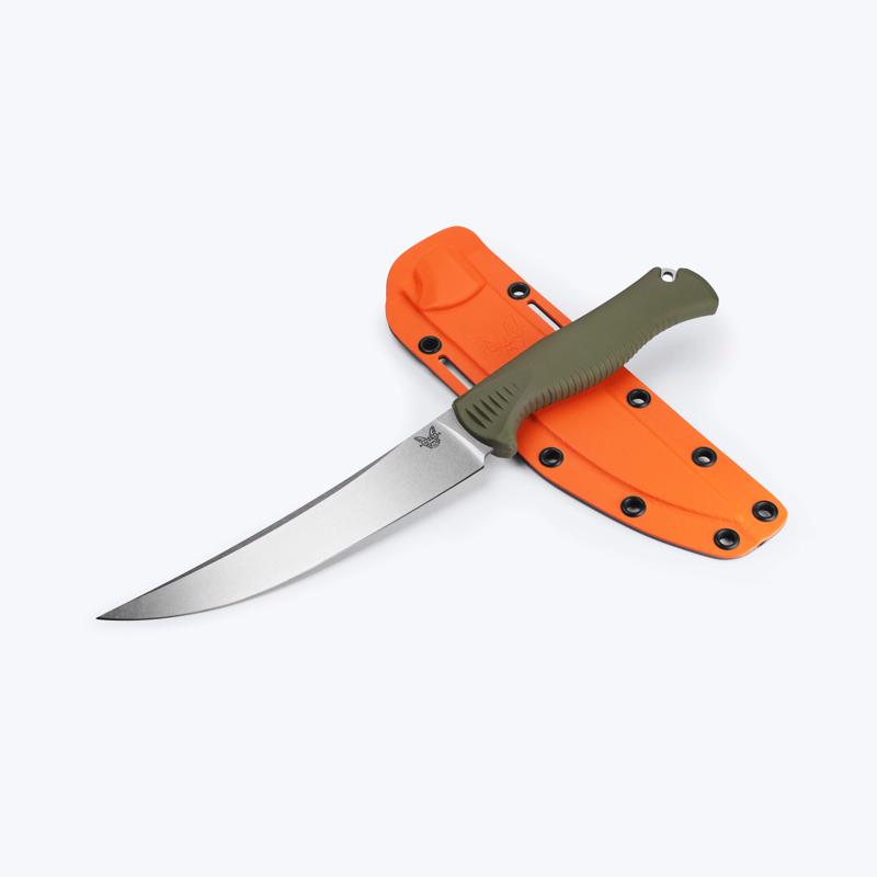 Benchmade Dark Olive 154CM Stainless Steel > 6 in. Santoprene Fixed Hunting Knife