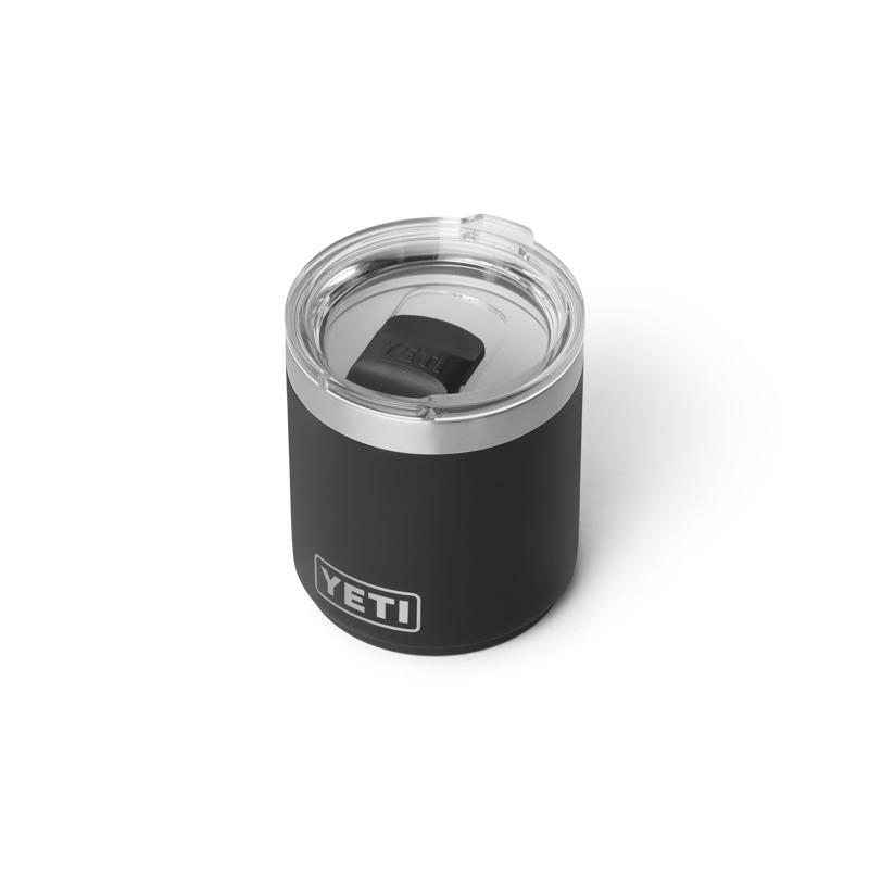 YETI Rambler 10 oz Black BPA Free Ceramic Lined Stackable Lowball Tumbler with MagSlider Lid
