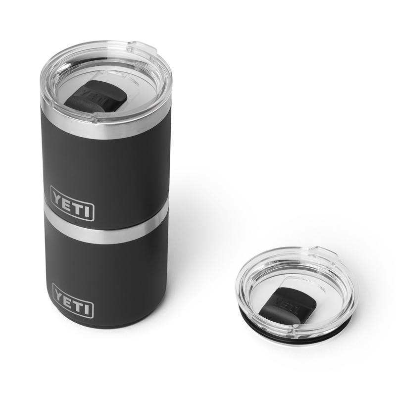 YETI Rambler 10 oz Black BPA Free Ceramic Lined Stackable Lowball Tumbler with MagSlider Lid