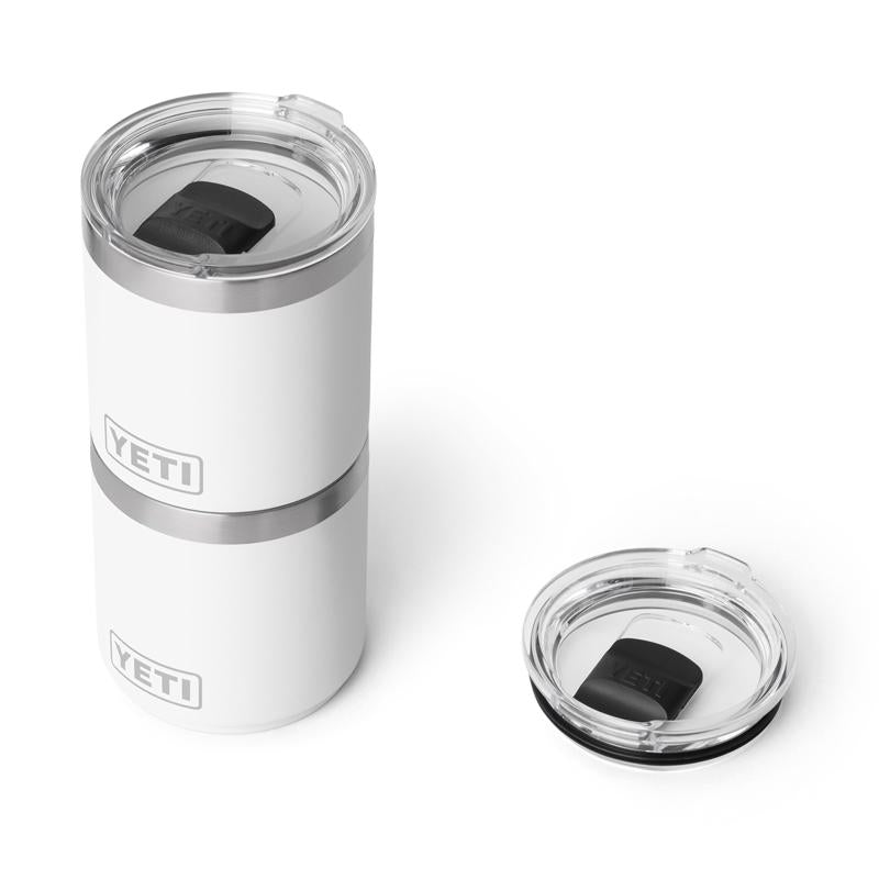 YETI Rambler 10 oz White BPA Free Ceramic Lined Stackable Lowball Tumbler with MagSlider Lid