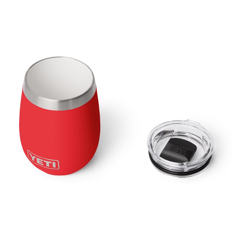 YETI Rambler 10 oz Rescue Red BPA Free Ceramic Lined Wine Tumbler with MagSlider Lid