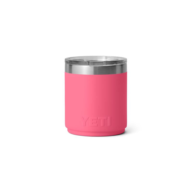 YETI Rambler 10 oz Tropical Pink BPA Free Ceramic Lined Stackable Lowball Tumbler with MagSlider Lid