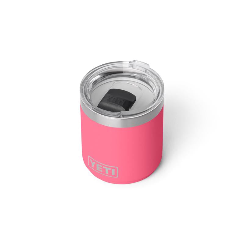 YETI Rambler 10 oz Tropical Pink BPA Free Ceramic Lined Stackable Lowball Tumbler with MagSlider Lid