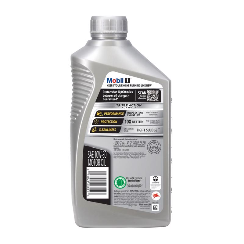 Mobil 1 10W-30 Gasoline Synthetic Motor Oil 1 qt