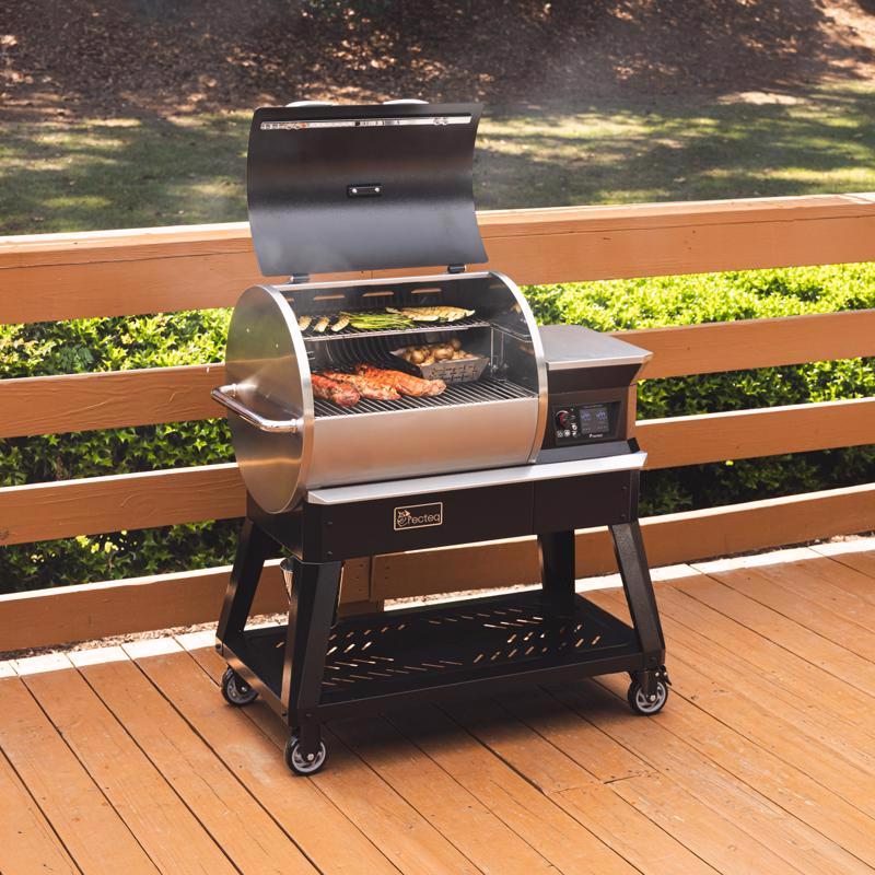 Recteq Patio Legend 600 Wood Pellet WiFi Grill and Smoker Black/Silver