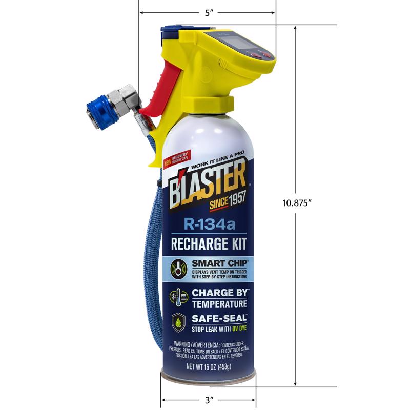 Blaster RFID R134a Refrigerant Recharge Kit 16 oz