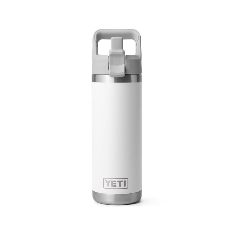 YETI Rambler 18 oz White BPA Free Bottle with Straw Cap