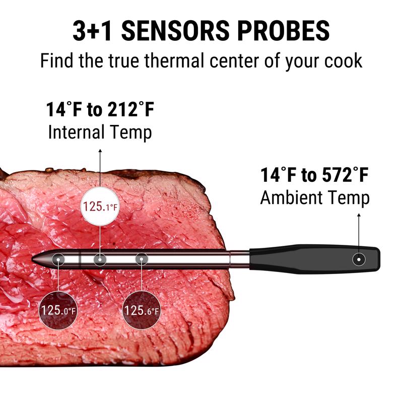 ThermoPro LED WiFi Enabled Bluetooth Enabled Meat Thermometer