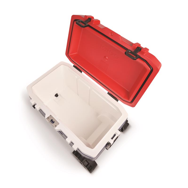 Trailmate Blue/Red/White 72 qt Roller Cooler