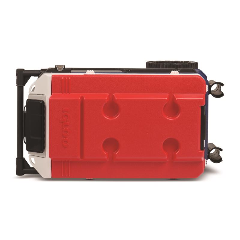 Trailmate Blue/Red/White 70 qt Roller Cooler