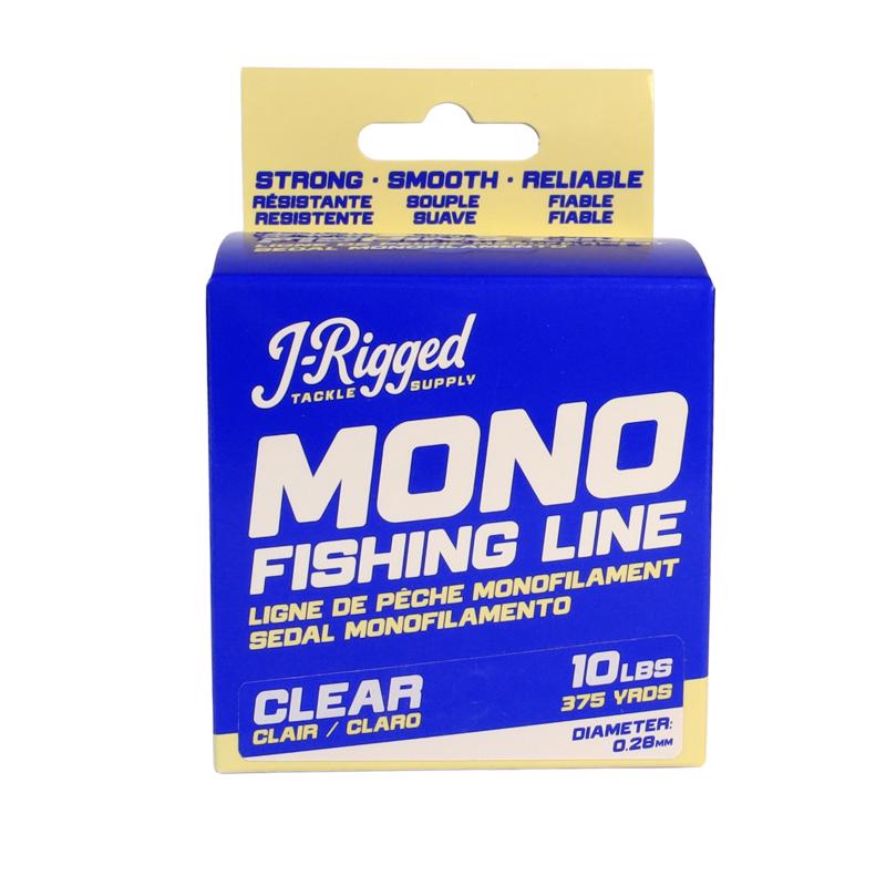 J-Rigged Monofilament Fishing Line 10 lb. capacity 375 yd