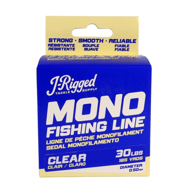 J- RIgged 30 lb. capacity Monofilament Fishing Line 185 yd