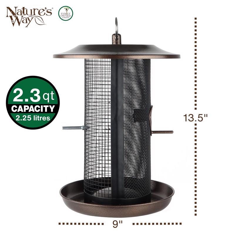 Nature's Way 2.3 qt Metal Mesh Hanging Bird Feeder