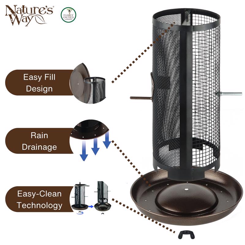 Nature's Way 2.3 qt Metal Mesh Hanging Bird Feeder