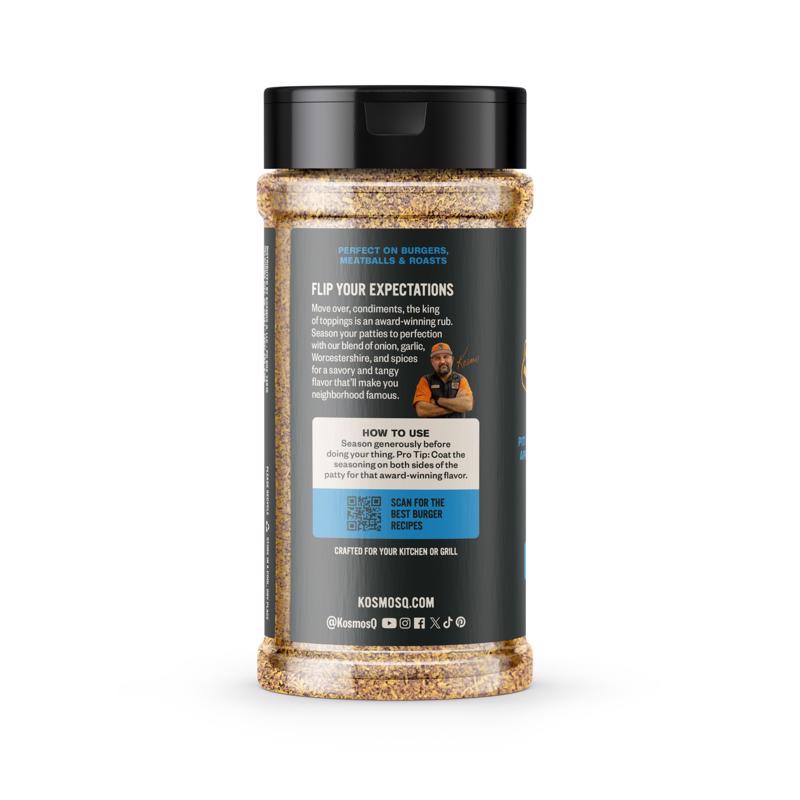 Kosmos Q The Best Rub Sizzlin' Burger BBQ Rub 10.5 oz