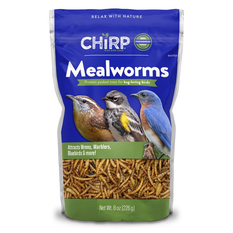 Chirp Mealworms Wild Bird Food 8 oz