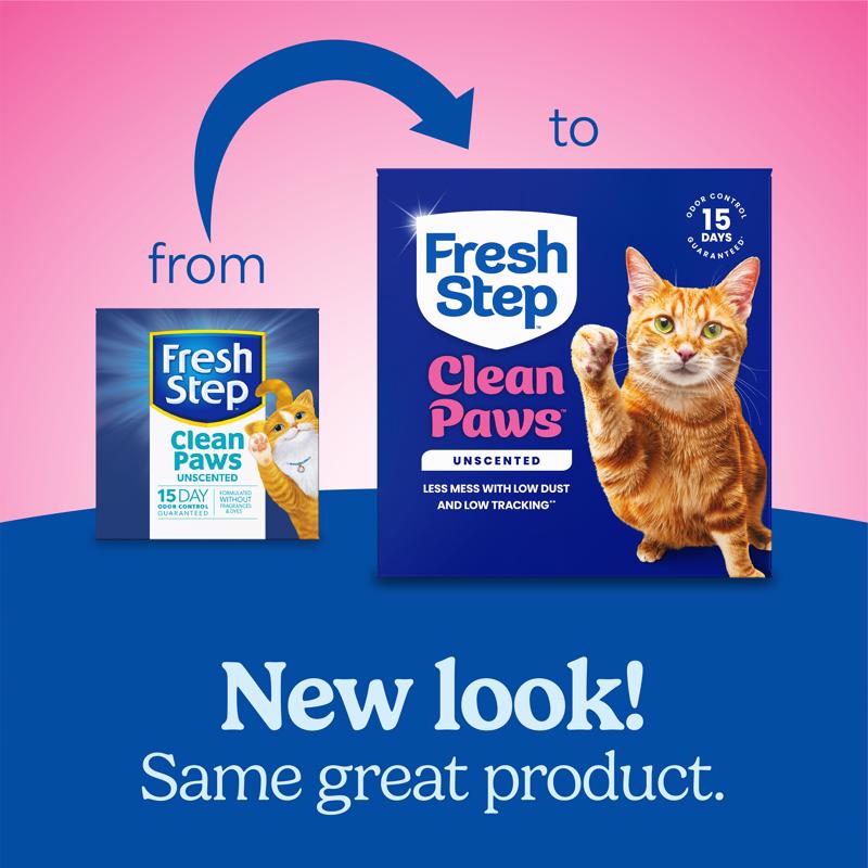 Fresh Step Clean Paws No Scent Cat Litter 22 lb