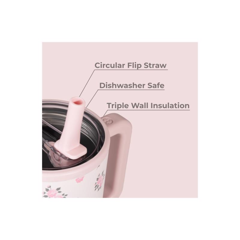 Hydrojug 40 oz Wild Rose BPA Free Travel Tumbler