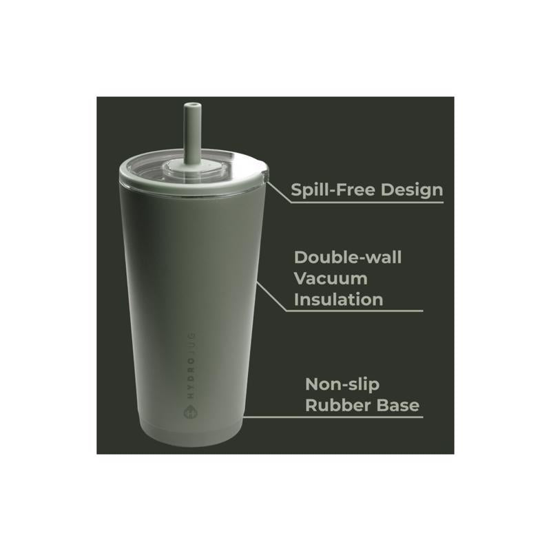 Hydrojug 20 oz Courtyard BPA Free Insulated Straw Tumbler