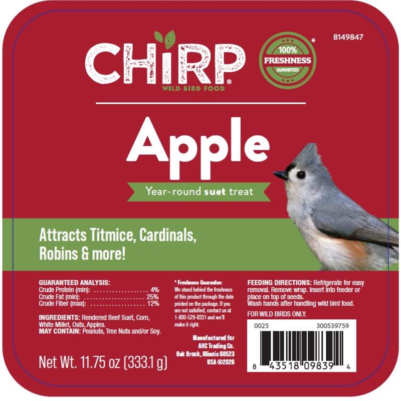 Chirp Apple Treat Apple Suet 11.75 oz